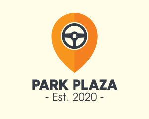 Car Driving Location Pin logo