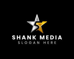 Metallic Five Star  logo design