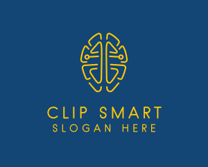 Symmetrical Brain Tech logo design