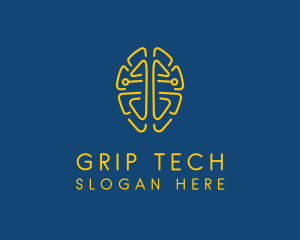 Symmetrical Brain Tech logo design