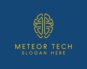 Symmetrical Brain Tech logo design