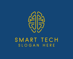 Symmetrical Brain Tech logo design