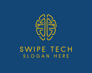 Symmetrical Brain Tech logo design