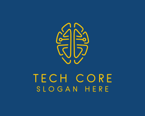 Symmetrical Brain Tech logo design