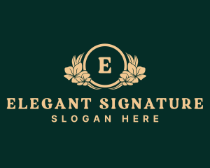 Elegant Organic Flower  logo design