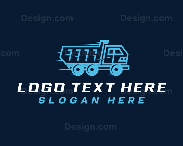 Dump Truck Construction Logo