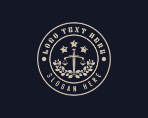 Legal Judiciary Prosecutor Logo