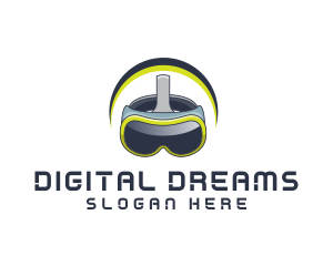 Virtual Gamer Googles logo design