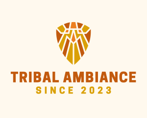 Tribal Mosaic Shield logo design