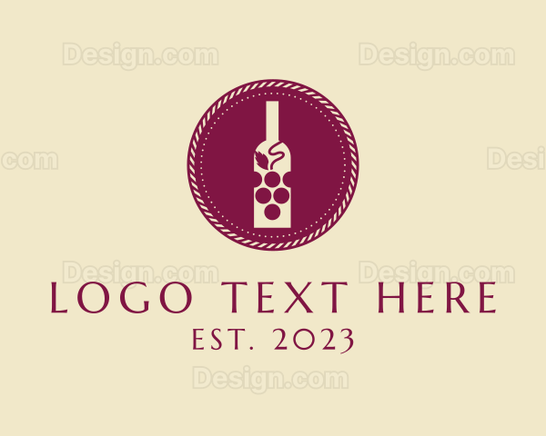 Grape Wine Booze Logo