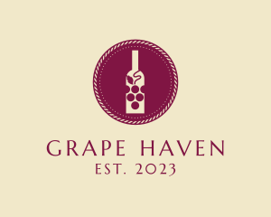 Grape Wine Booze logo design