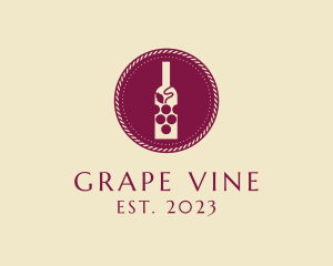 Grape Wine Booze logo design