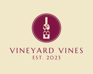 Grape Wine Booze logo design