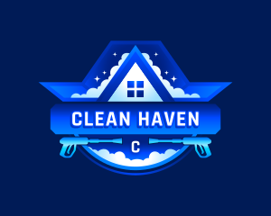 Clean Power Washer Sanitation logo design