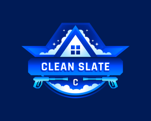 Clean Power Washer Sanitation logo design