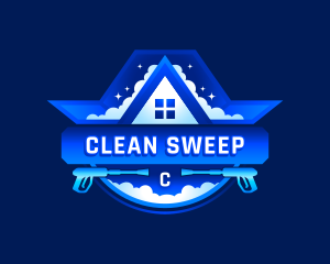 Clean Power Washer Sanitation logo design