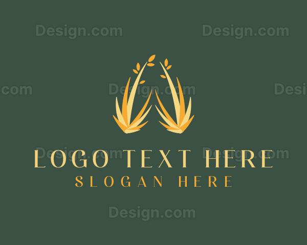 Grass Lawn Landscaping Logo