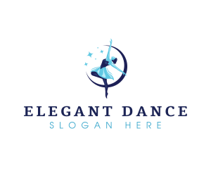 Ballerina Dance Ballet logo design