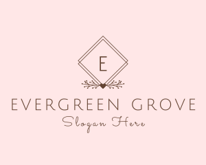 Simple Branch Ornament logo design