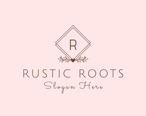 Simple Branch Ornament logo design