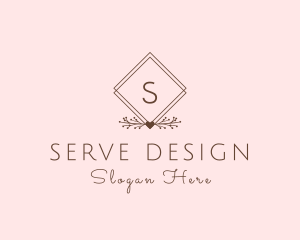 Simple Branch Ornament logo design