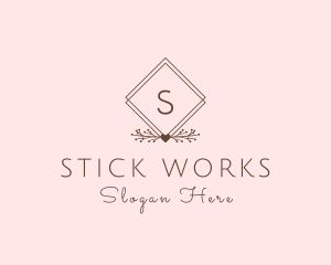 Simple Branch Ornament logo design