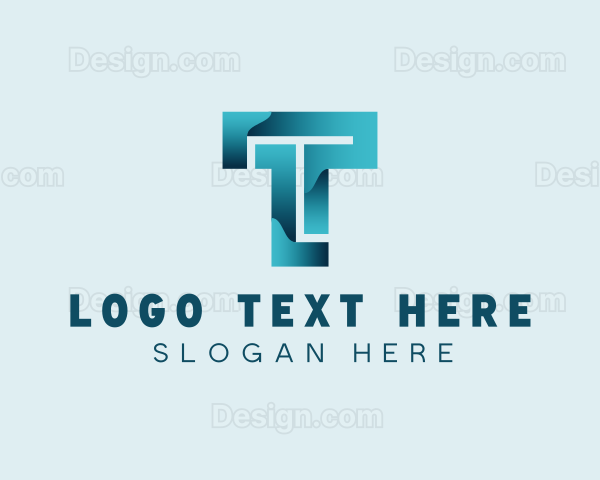 Digital Programming Letter T Logo