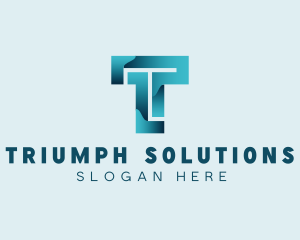 Digital Programming Letter T logo design