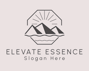 Outdoor Mountain Trekking Logo