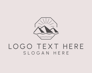 Outdoor Mountain Trekking Logo