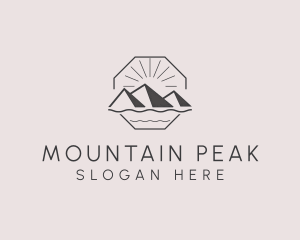 Outdoor Mountain Trekking logo design