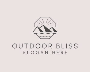 Outdoor Mountain Trekking logo design