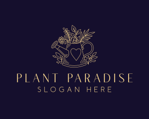 Grass Plant Gardening logo design