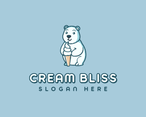 Ice Cream Sundae Bear logo design