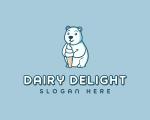 Ice Cream Sundae Bear logo design