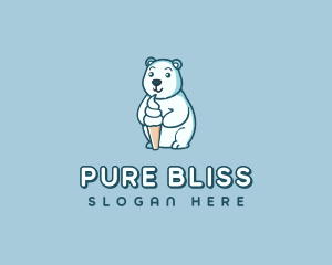 Ice Cream Sundae Bear logo design