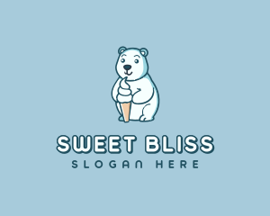 Ice Cream Sundae Bear logo design