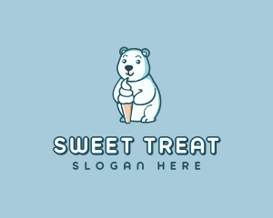 Ice Cream Sundae Bear logo design