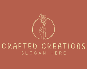 Nature Florist Hand  logo design