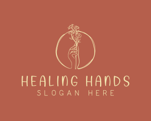 Nature Florist Hand  logo design