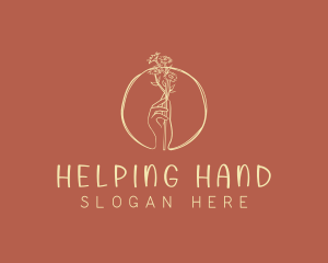 Nature Florist Hand  logo design