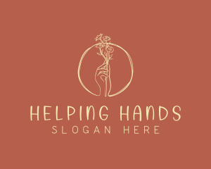 Nature Florist Hand  logo design