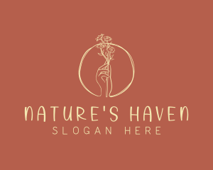 Nature Florist Hand  logo design