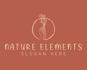 Nature Florist Hand  logo design