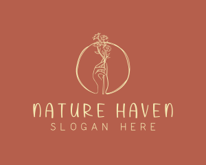 Nature Florist Hand  logo design