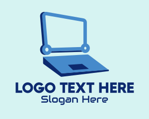 Keyboard - Modern Blue Laptop logo design