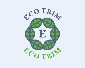 Eco Hexagon Leaves logo design