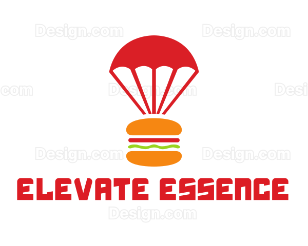 Red Parachute Burger Logo