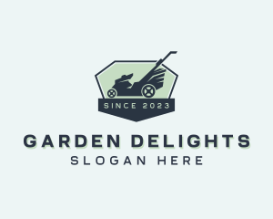 Grass Yard Lawn Mower logo design