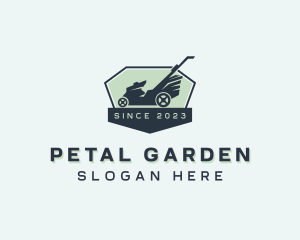 Grass Yard Lawn Mower logo design